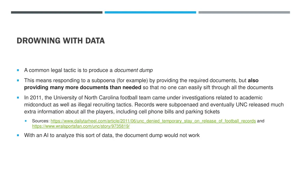 drowning with data