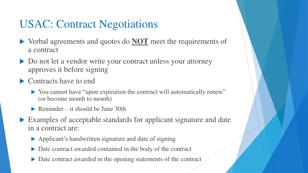 usac contract negotiations