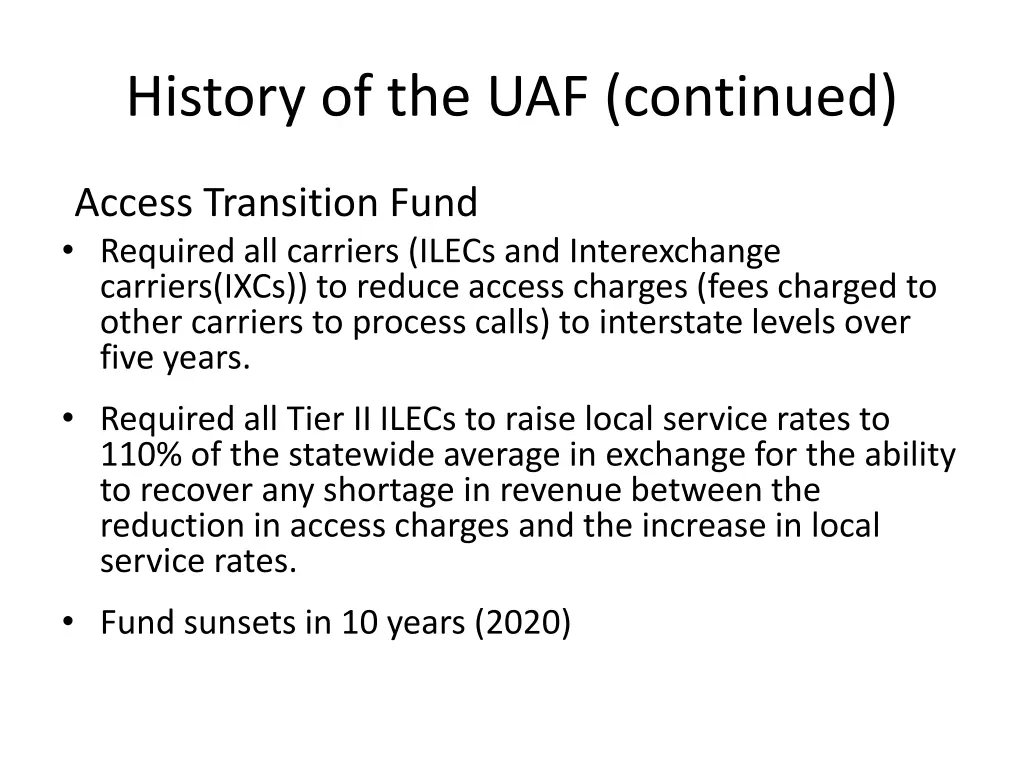 history of the uaf continued 2