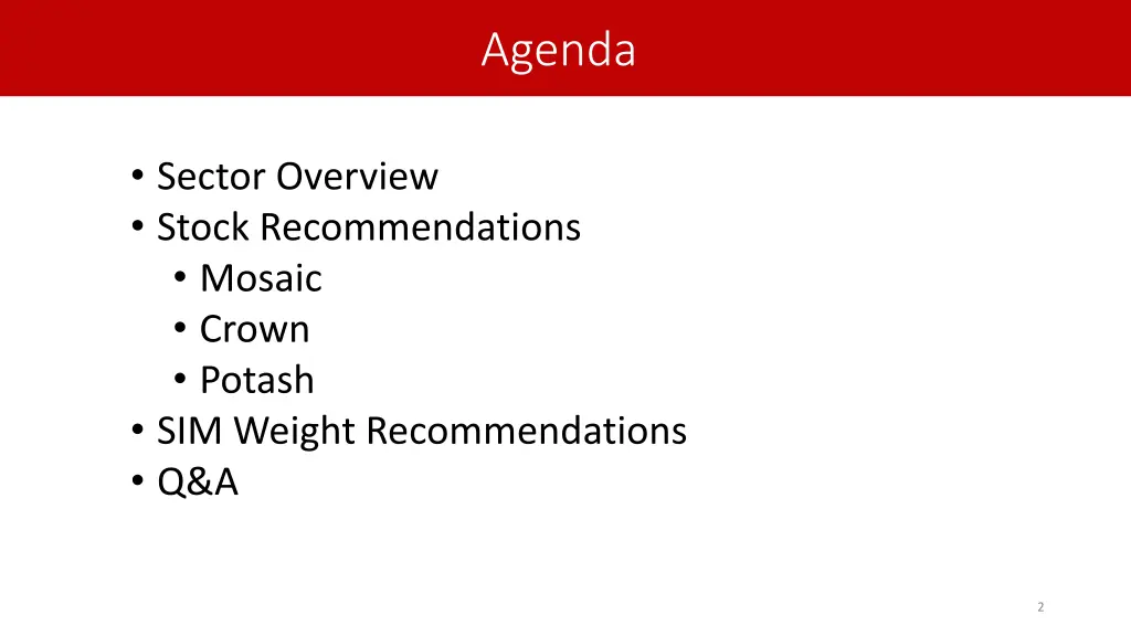 agenda