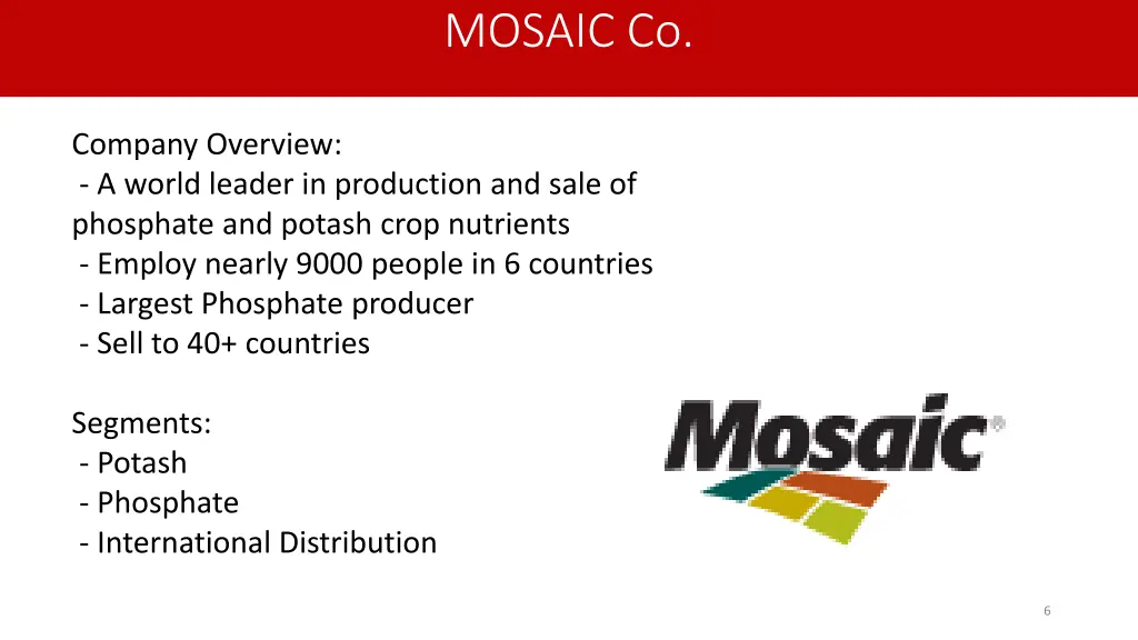 mosaic co