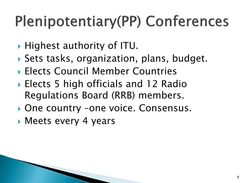 highest authority of itu sets tasks organization