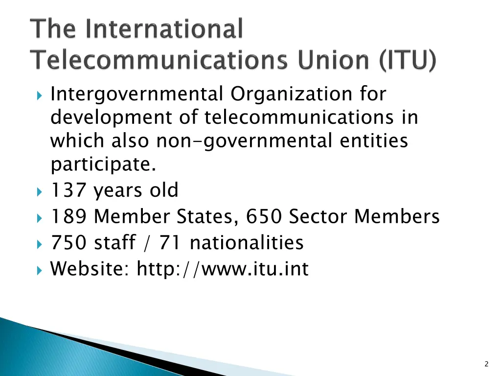 intergovernmental organization for development