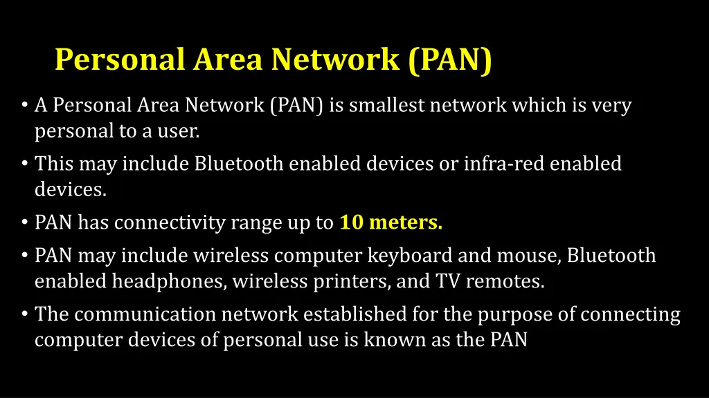 personal area network pan