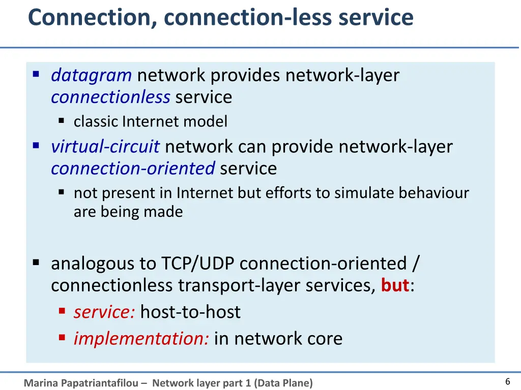connection connection less service