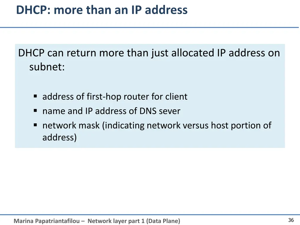 dhcp more than an ip address