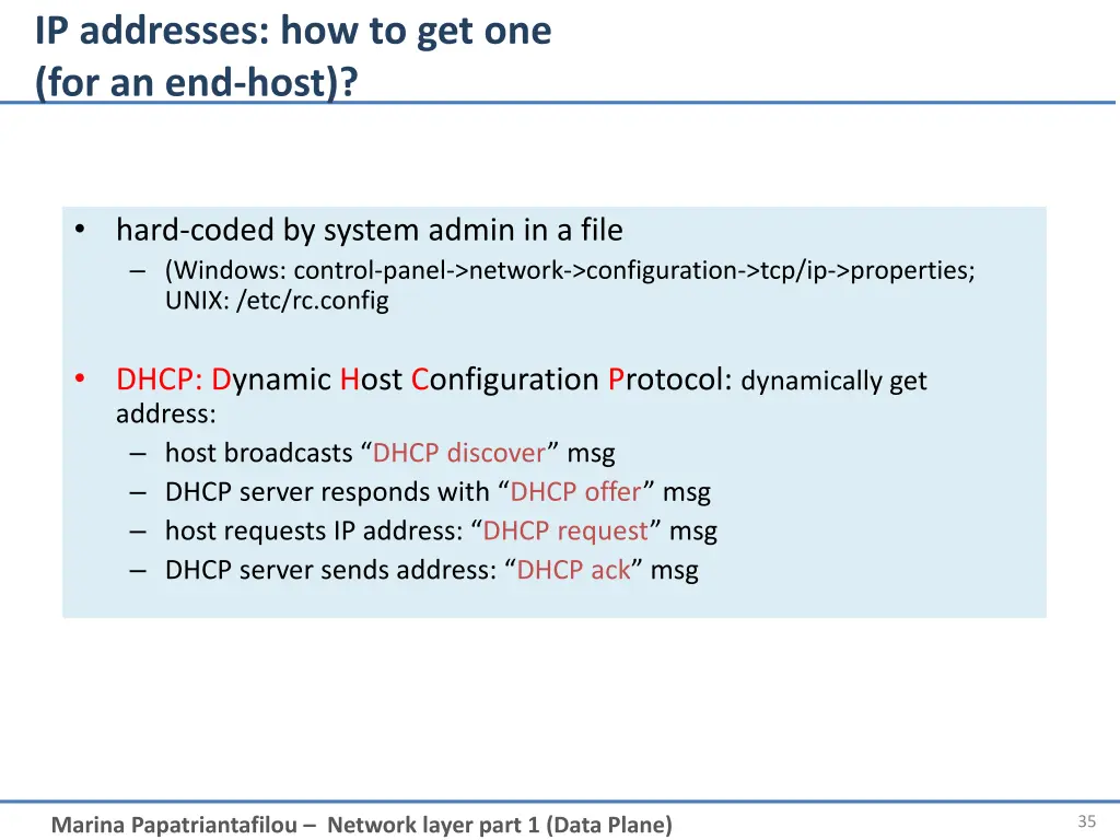 ip addresses how to get one for an end host
