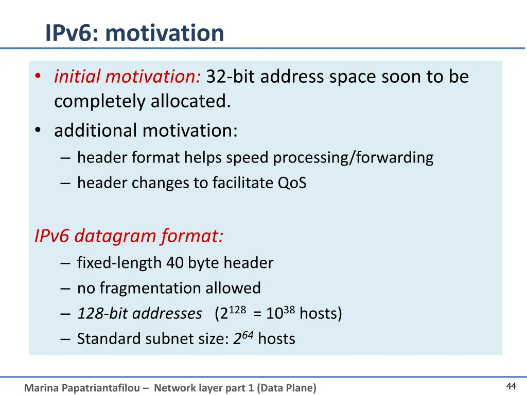 ipv6 motivation
