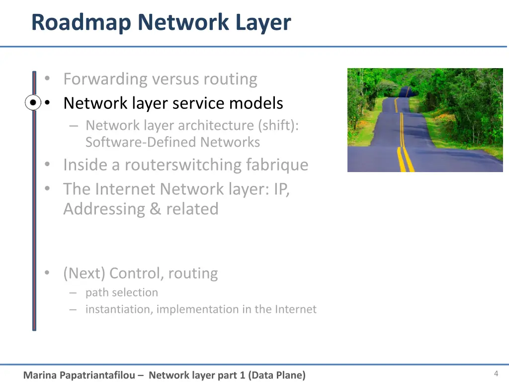 roadmap network layer