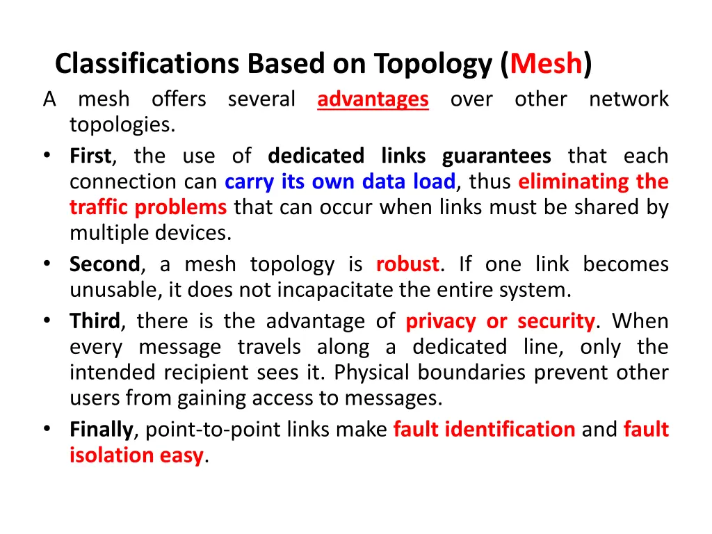 classifications based on topology mesh 2