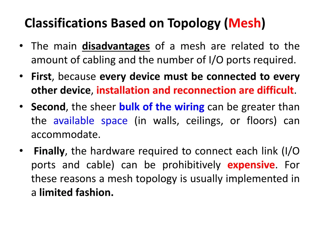 classifications based on topology mesh 3