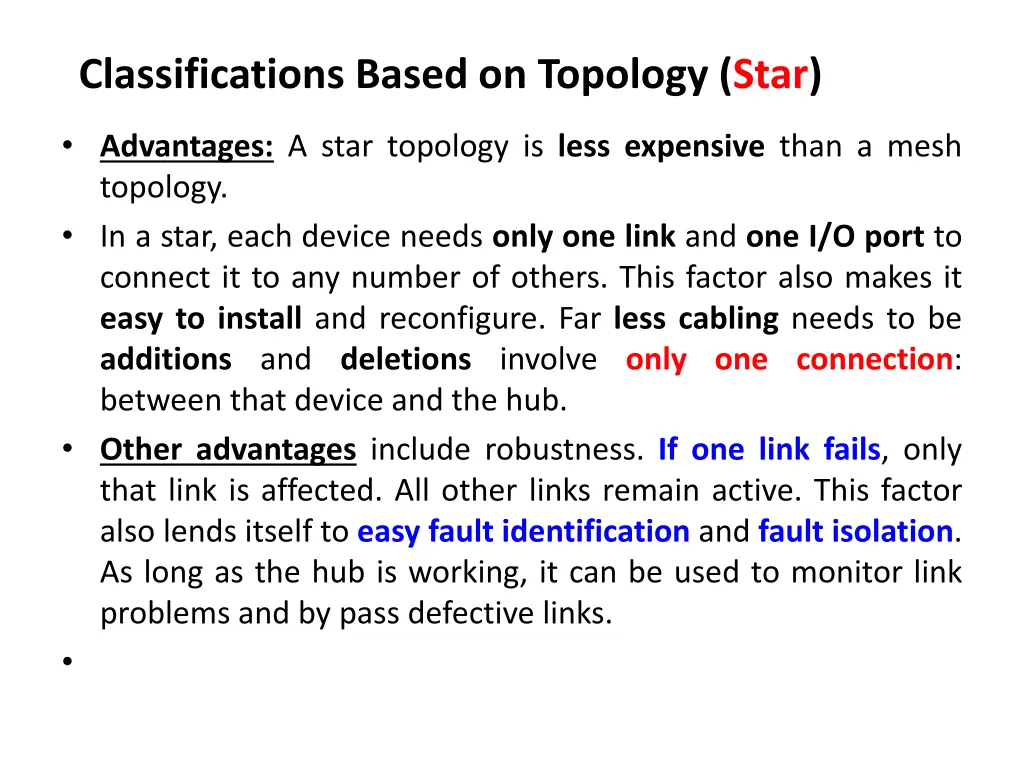 classifications based on topology star 2