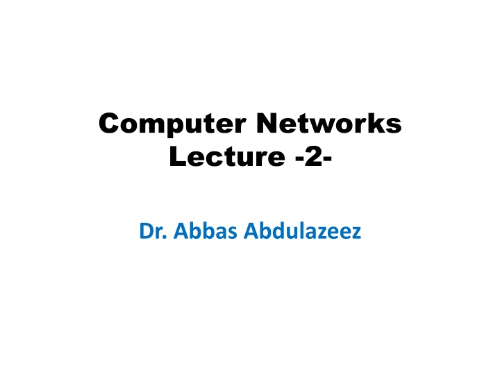 computer networks lecture 2