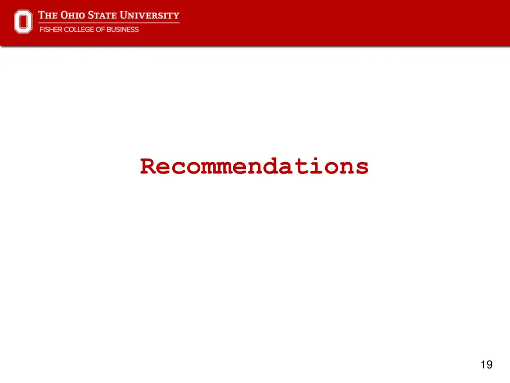 recommendations