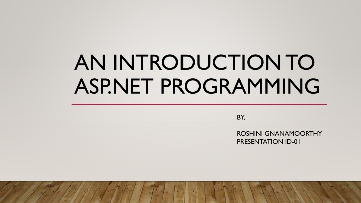 an introduction to asp net programming