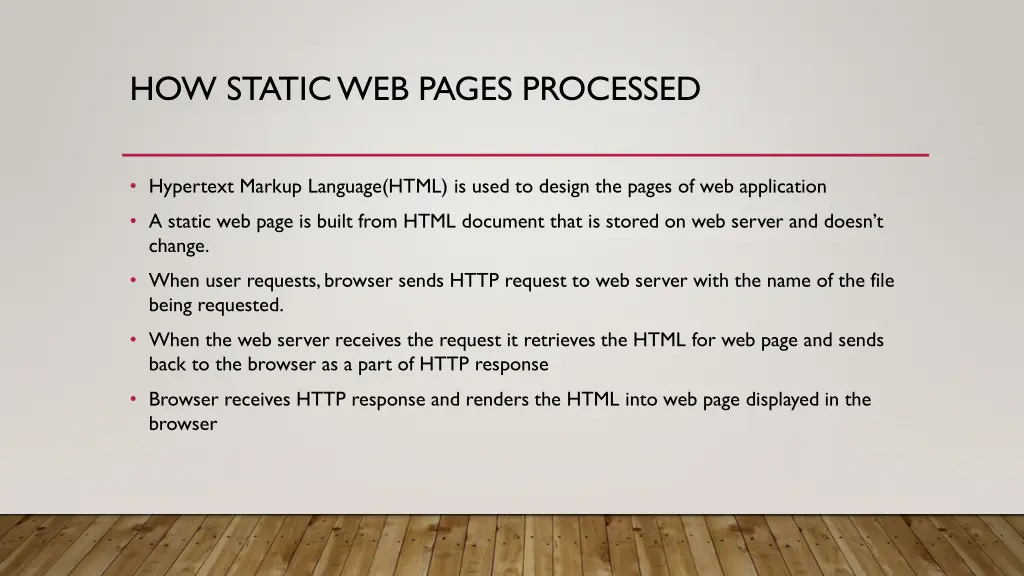 how static web pages processed 1