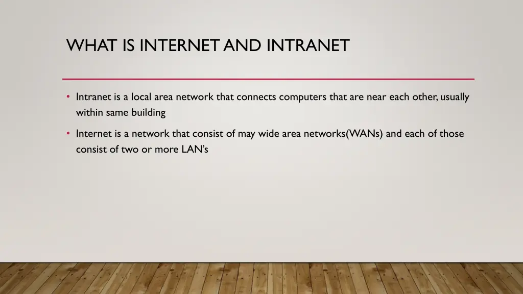 what is internet and intranet