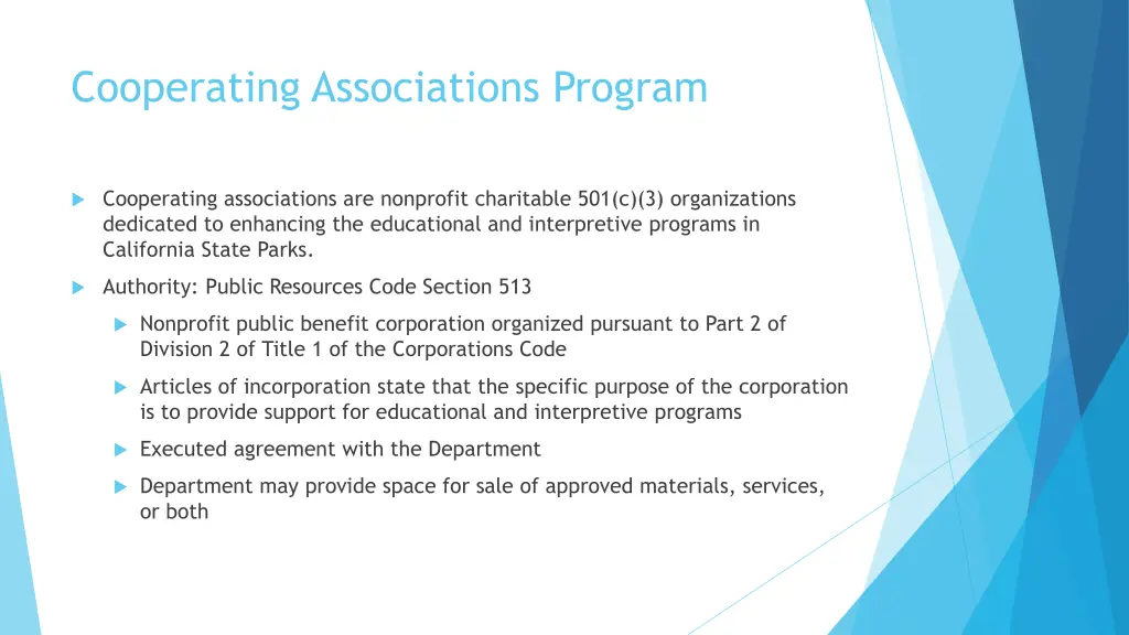 cooperating associations program