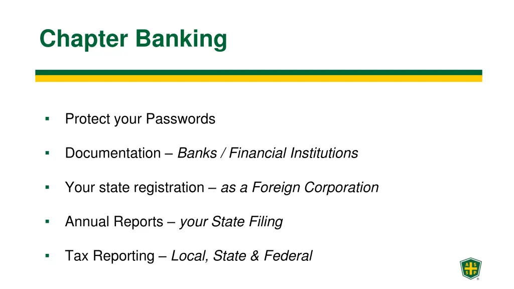 chapter banking