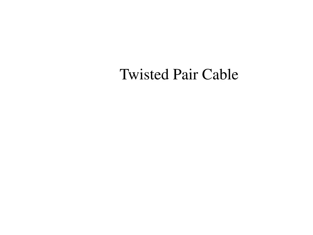 twisted pair cable