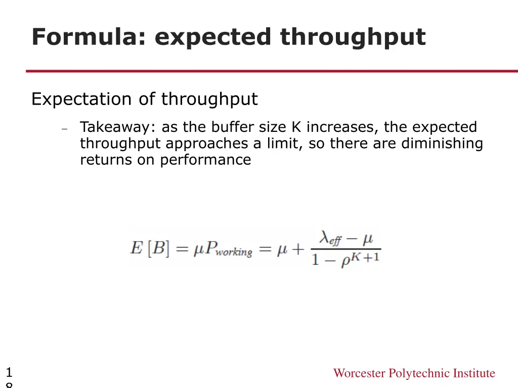 formula expected throughput
