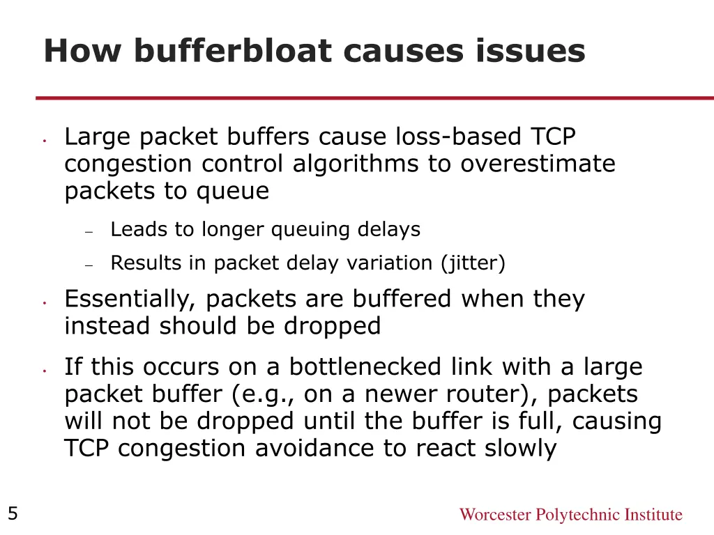 how bufferbloat causes issues