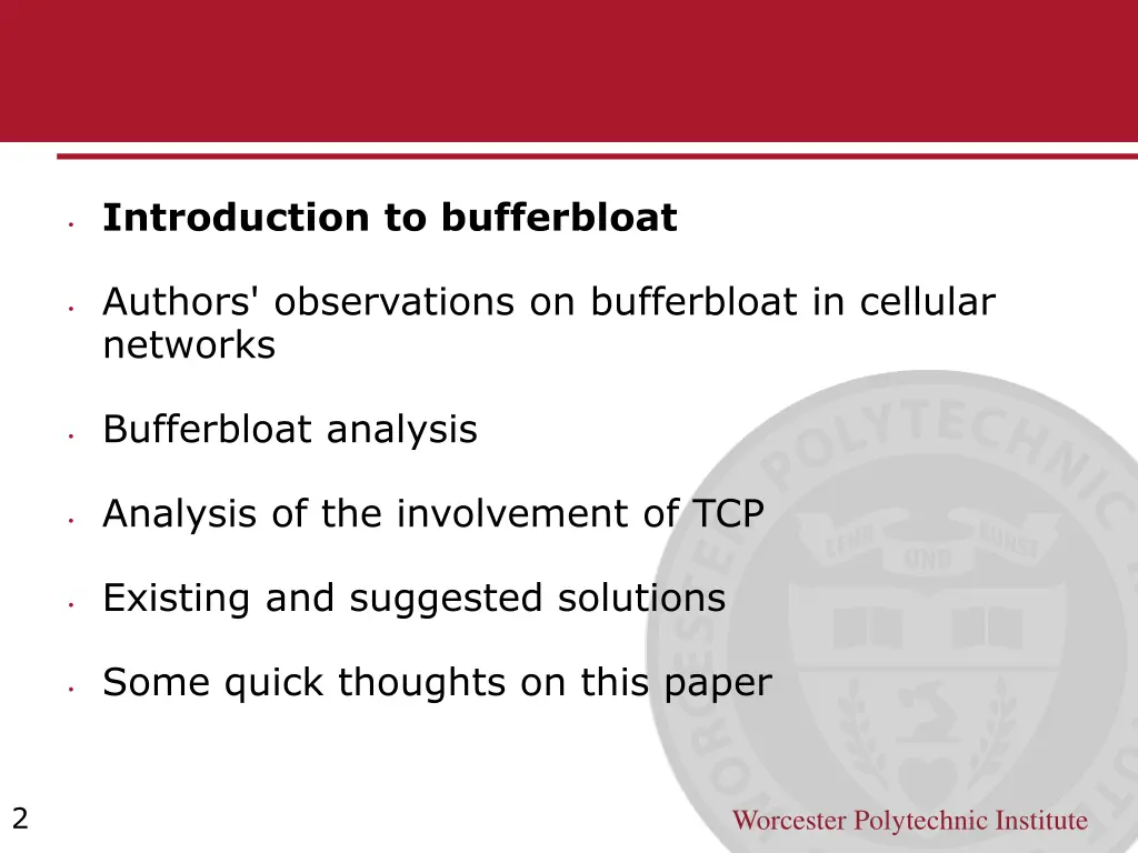 introduction to bufferbloat