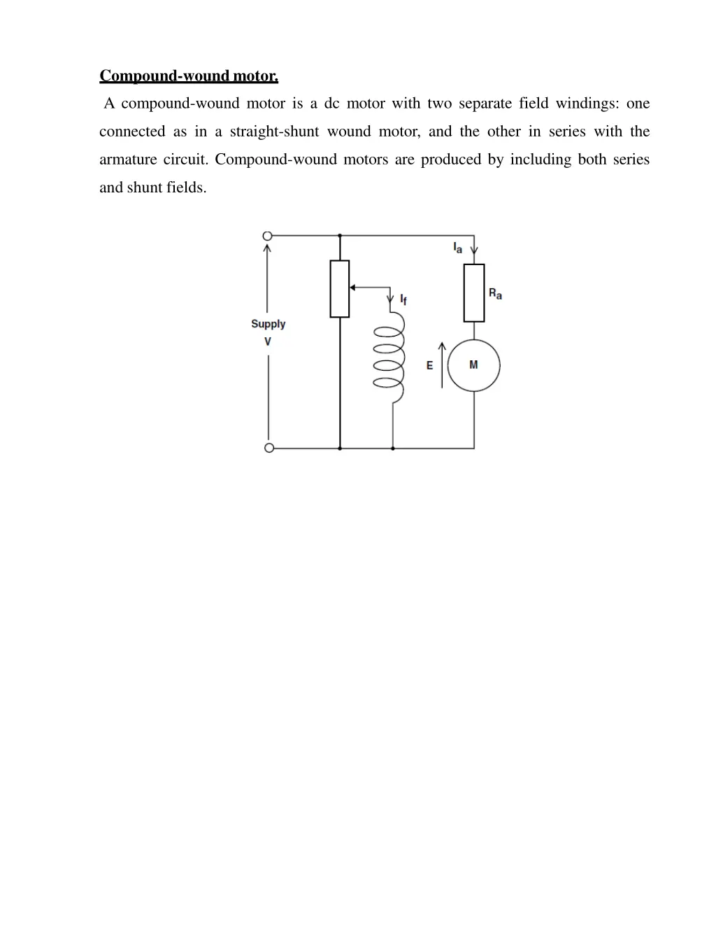 compound woundmotor