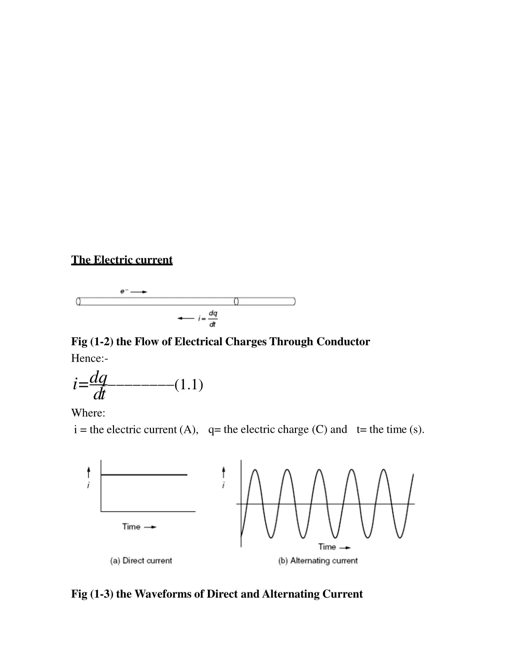 the electric current