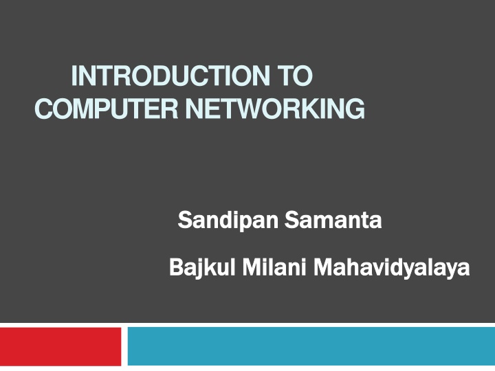 introduction to computernetworking