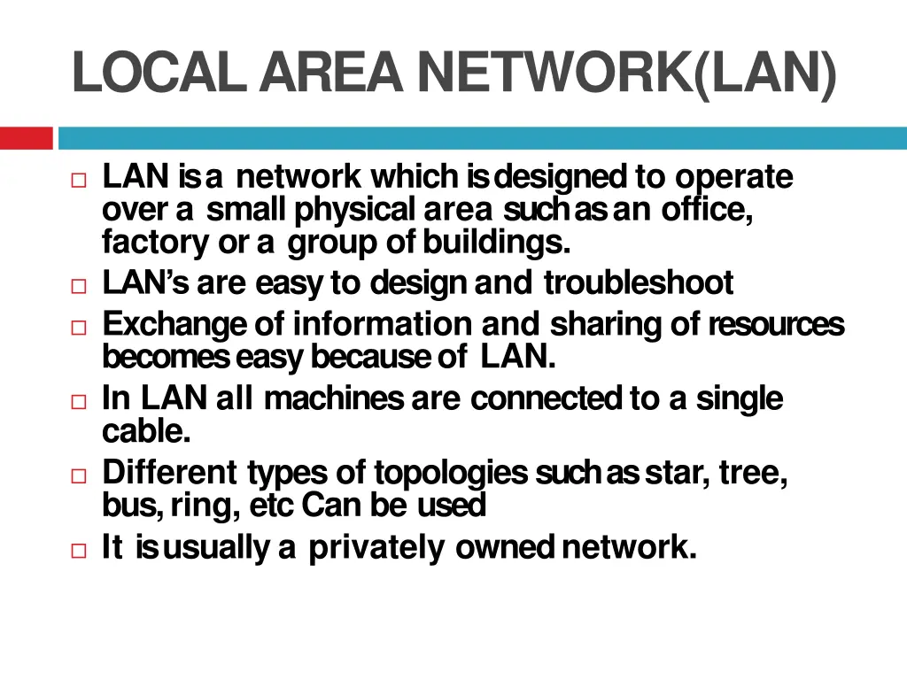 local areanetwork lan