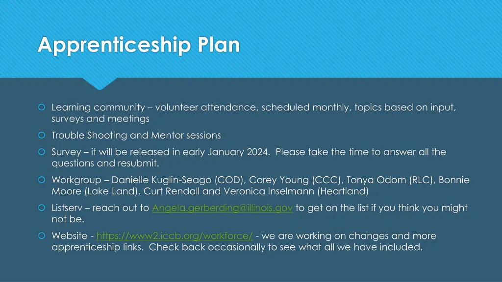 apprenticeship plan
