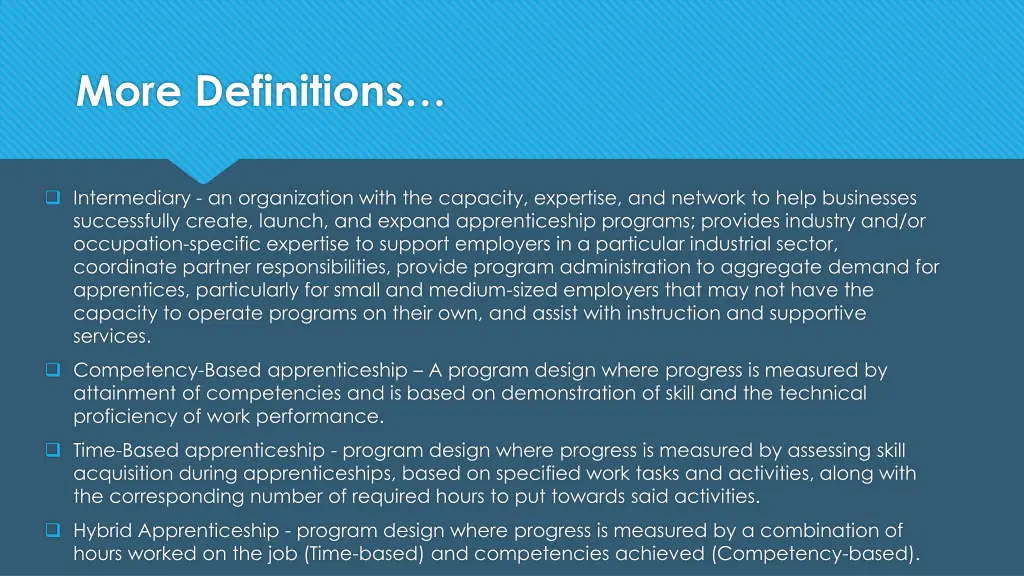 more definitions