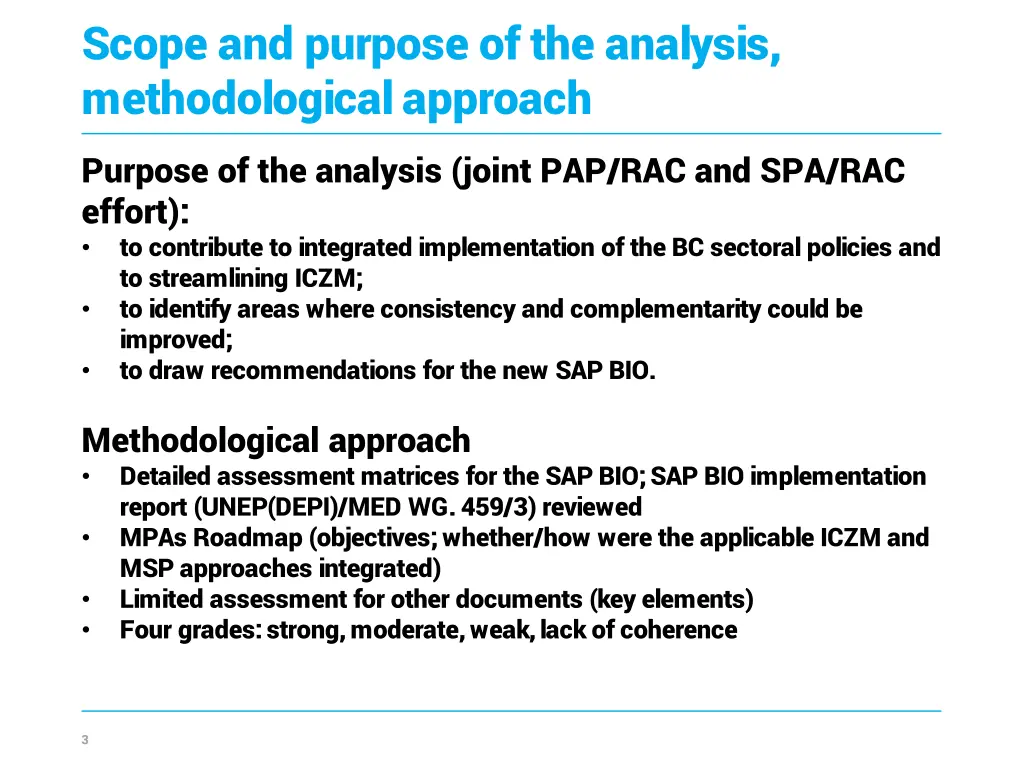 scope and purpose of the analysis methodological 1