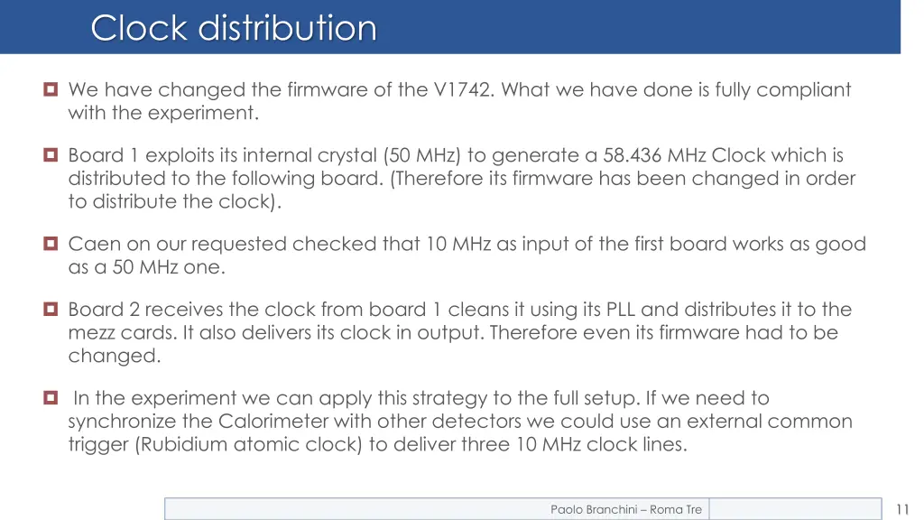 clock distribution