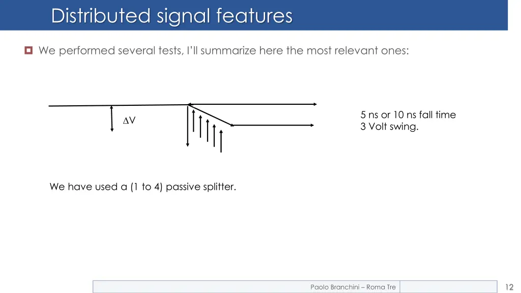 distributed signal features