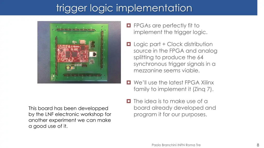 trigger logic implementation