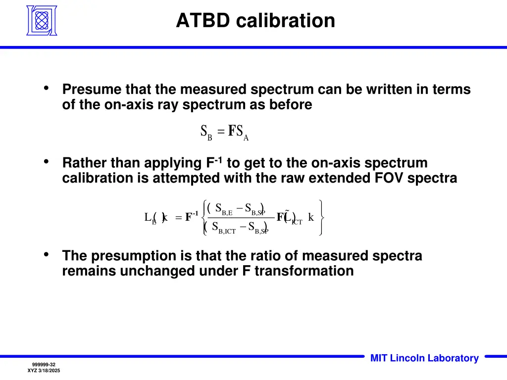 atbd calibration