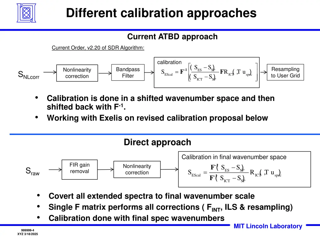 different calibration approaches