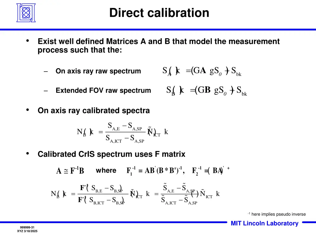 direct calibration