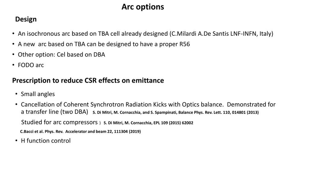 arc options