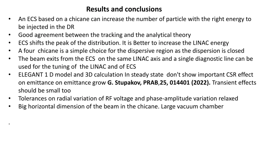 results and conclusions