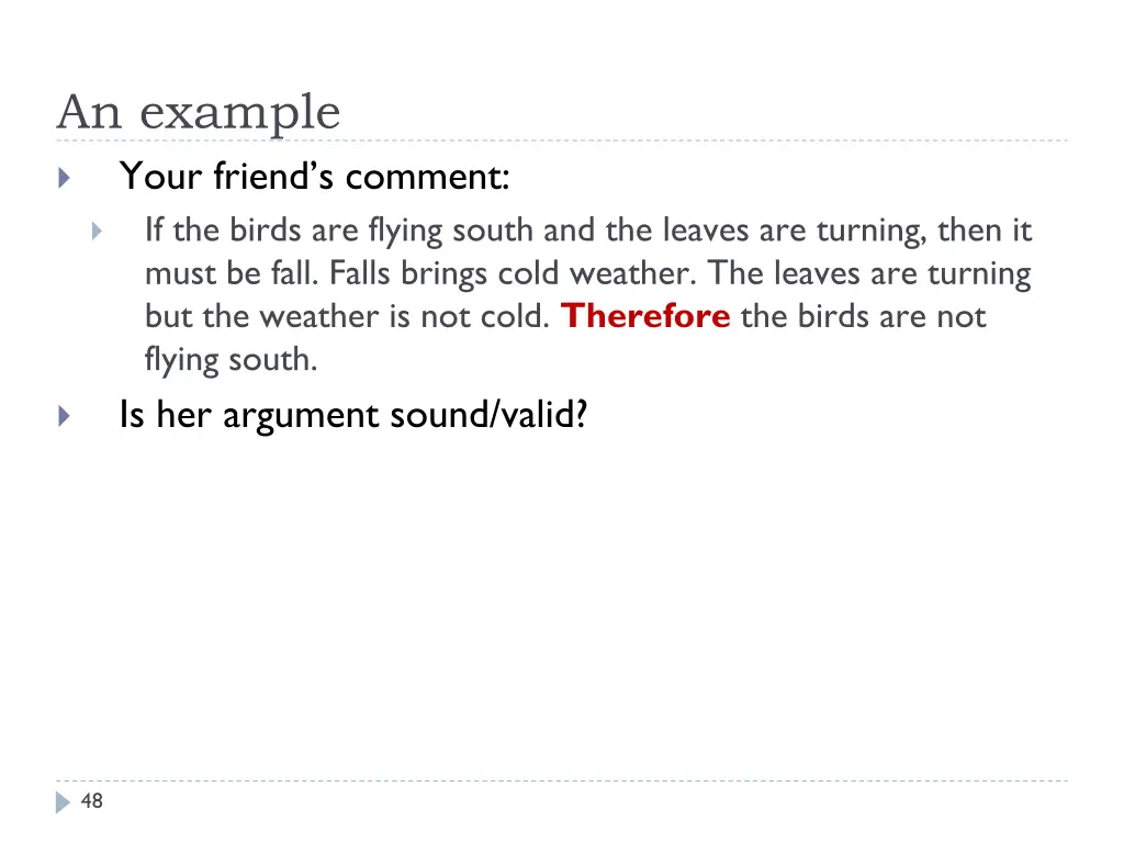 an example your friend s comment if the birds