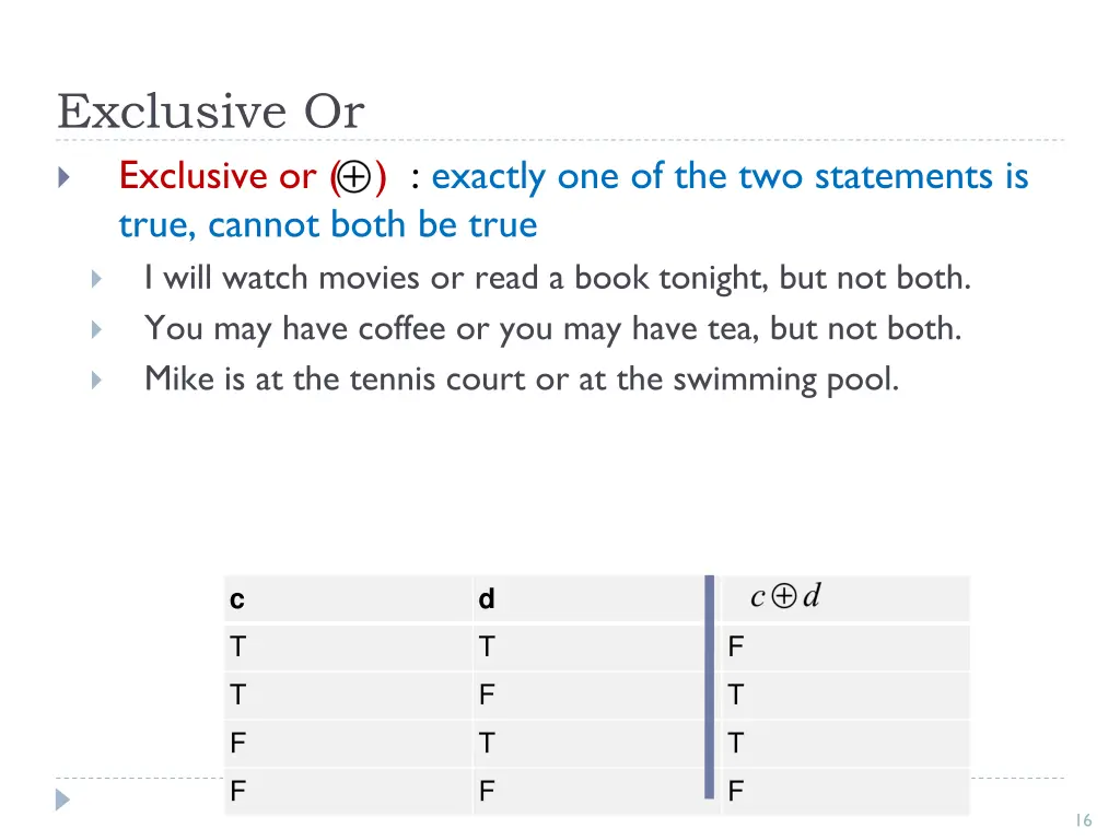 exclusive or exclusive or exactly