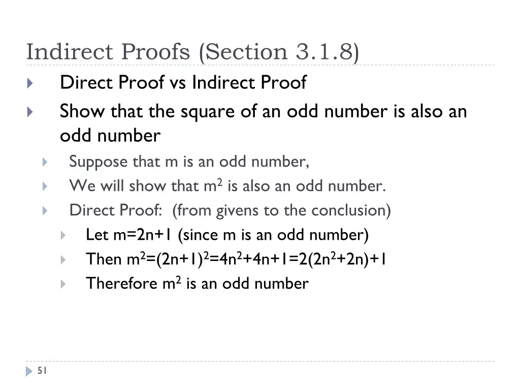 indirect proofs section 3 1 8 direct proof