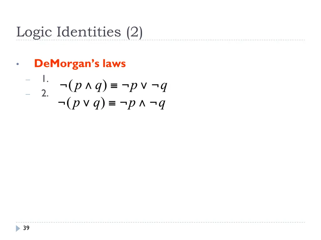 logic identities 2