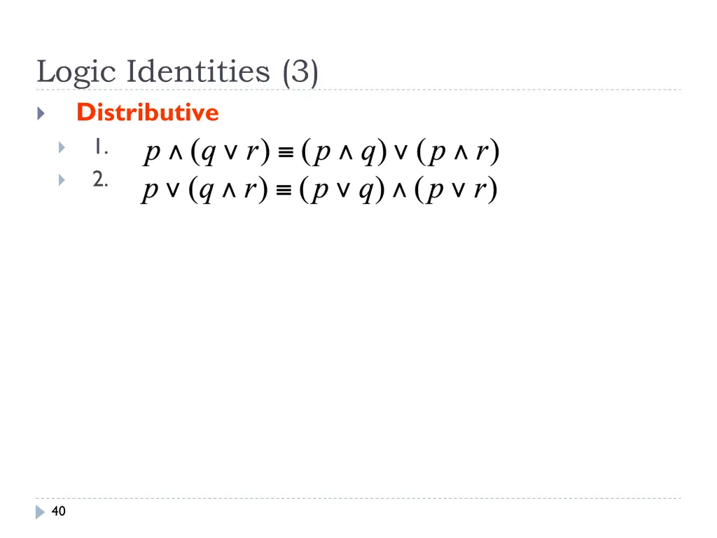 logic identities 3 distributive 1 2