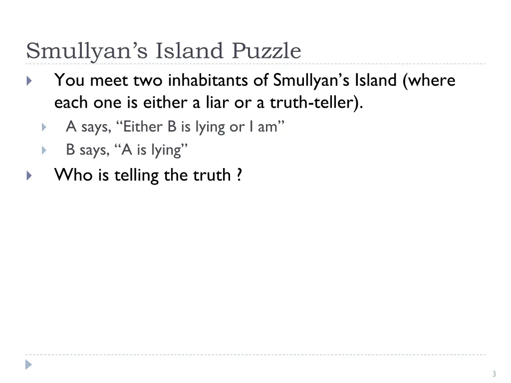 smullyan s island puzzle you meet two inhabitants