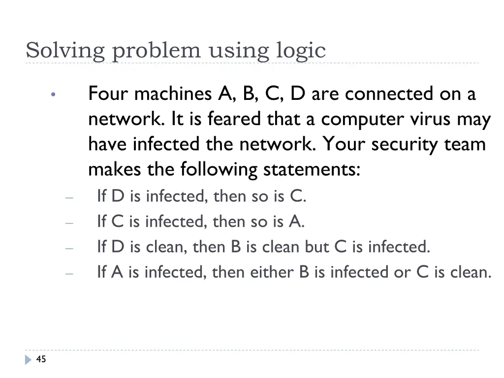 solving problem using logic