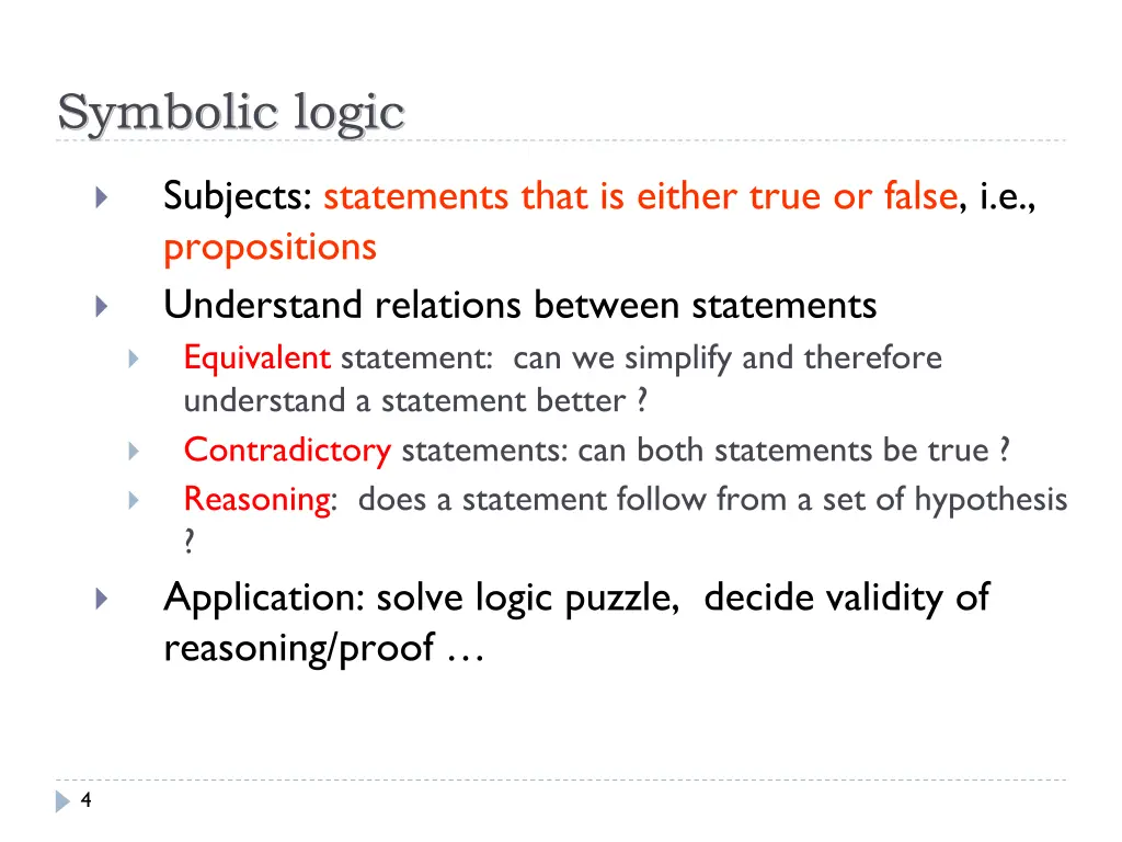 symbolic logic